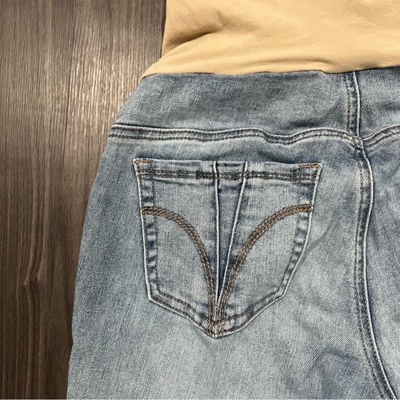 Indigo Blue Women’s Distressed Maternity Jeans Size Small - Picture 2 of 4